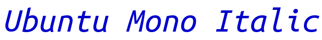 Ubuntu Mono Italic шрифт